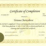 сертифікат лікаря Чернишева Тетяна в Ларкіна Центр