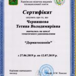 сертифікат лікаря Чернишева Тетяна в Ларкіна Центр